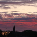 Lever de soleil sur le clocher de Saint-Servan