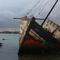 Ciel orageux sur le cimetière de bateaux de la passagère