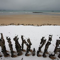 Neige sur la plage du sillon