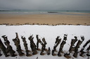 Neige sur la plage du sillon