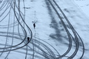 Traces dans la neige