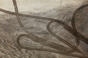 Traces de chars à voile