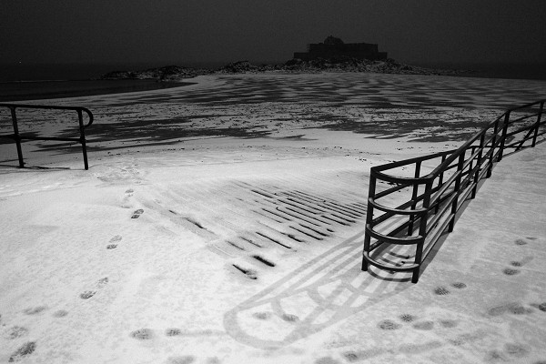 Neige sur la plage